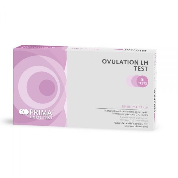 PRIMA testas ovuliacijos diagnostikai LH, 5 vnt