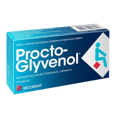 Procto-Glyvenol 400 mg/40 mg žvakutės N10