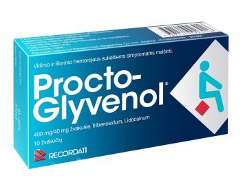 PROCTO-GLYVENOLUM 400 mg/40 mg žvakutės N10