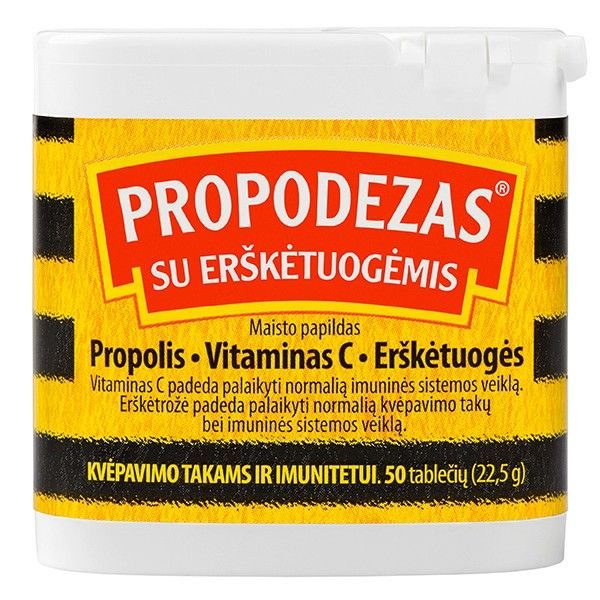 PROPODEZAS maisto papildas su erškėtuogėmis, 50 tab.