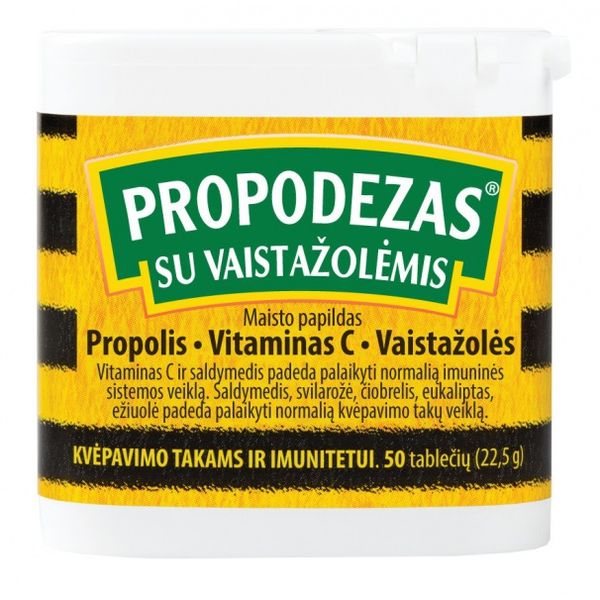 PROPODEZAS maisto papildas su vaistažolėmis, 50 tab.