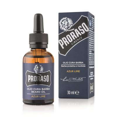 PRORASO AZUR LIME BEARD OIL, barzdos aliejus, 30 ml