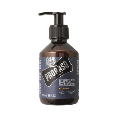 PRORASO AZUR LIME BEARD WASH, barzdos šampūnas, 200 ml