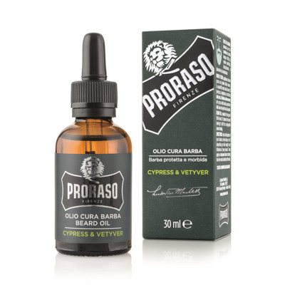 PRORASO CYPRESS & VETYVER BEARD OIL, barzdos aliejus, 30 ml