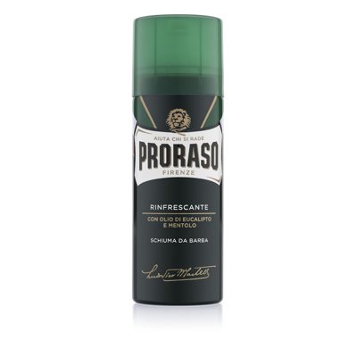 PRORASO GREEN SHAVING FOAM, gaivinančios skutimosi putos, 50 ml