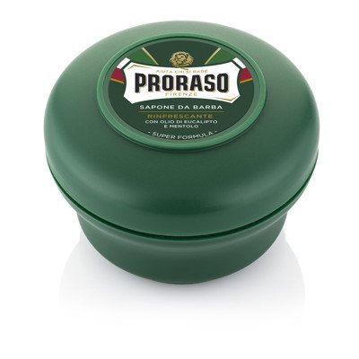 PRORASO GREEN SHAVING SOAP, gaivinantis skutimosi muilas, 150 ml