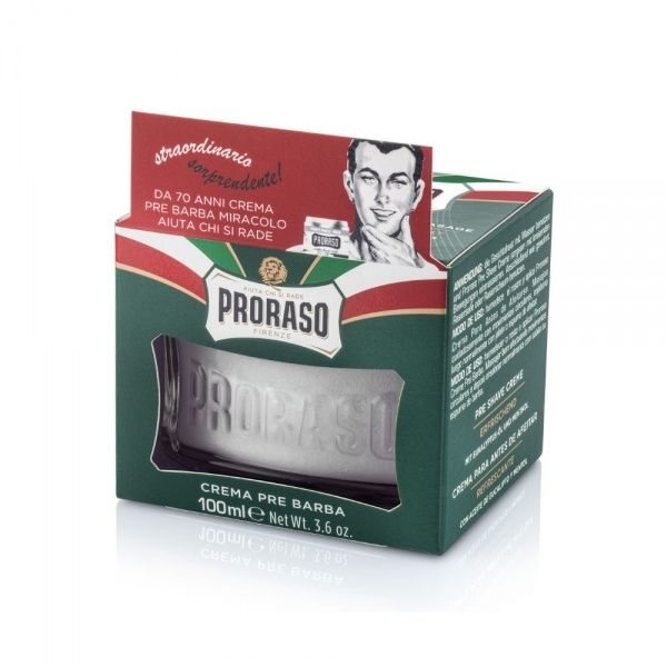 PRORASO kremas prieš skutimąsi GREEN LINE, 100 ml