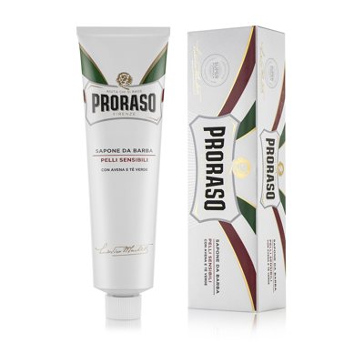 PRORASO WHITE SHAVING CREAM, skutimosi kremas jautriai odai, 150 ml