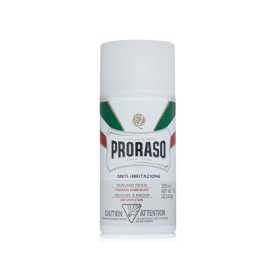 PRORASO WHITE SHAVING FOAM, skutimosi putos jautriai odai, 300 ml