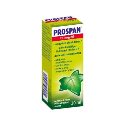 Prospan 20 mg/ml geriamieji lašai, 20 ml