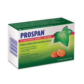 Prospan 26 mg, kietosios pastilės, N20