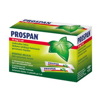 Prospan 35 mg/ geriamasis tirpalas, Geriamasis tirpalas, N21, 5 ml
