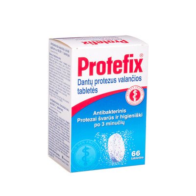 PROTEFIX ACTIVE CLEANSER, dantų protezų valymo tabletės, 66 tabletės