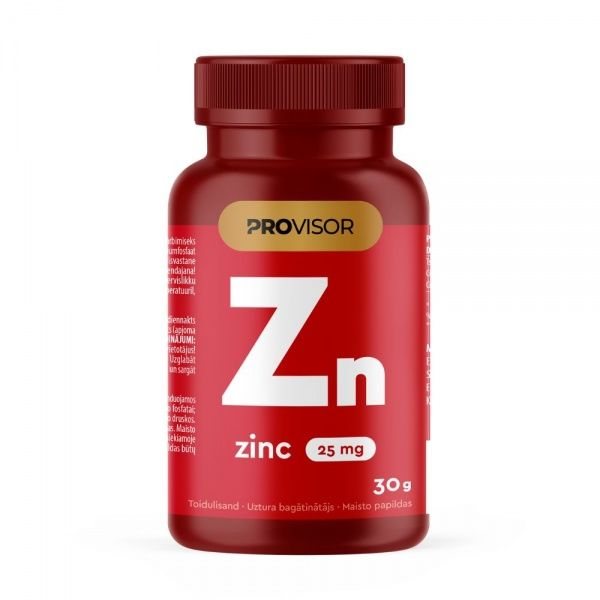 PROVISOR maisto papildas CINKAS 25 mg, bisglicinatas, 60 tab.