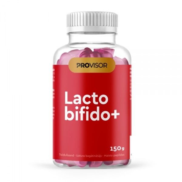 PROVISOR maisto papildas LACTO BIFIDO, uogu skonio, 60 guminukų