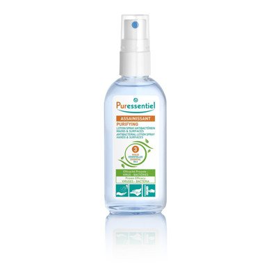PURESSENTIEL, Antibakterinis purškiklis rankoms ir paviršiams, 80 ml