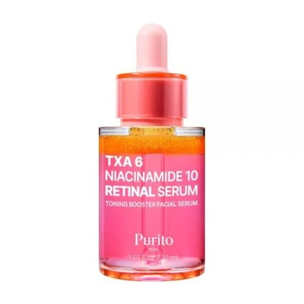 PURITO naktinis veido serumas TXA 6 NIACINAMIDE 10 RETINAL SERUM, 30 ml