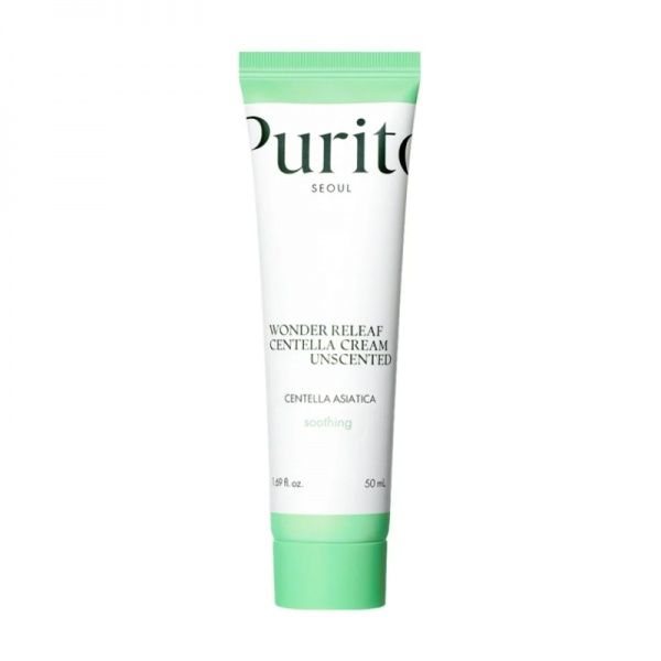 PURITO veido kremas WONDER RELEAF CENTELLA CREAM UNSCENTED, bekvapis, 50 ml