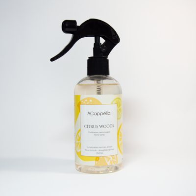 Purškiamas namų kvapas ACappella, Citrus woods, 250 ml