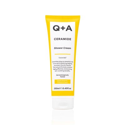 Q+A CERAMIDE SHOWER CREAM, kreminis kūno prausiklis su keramidais, 250 ml