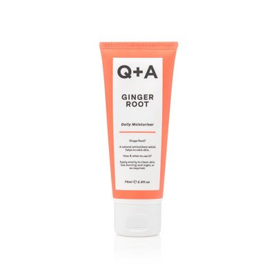 Q+A GINGER ROOT DAILY MOISTURISER, kasdienis drėkinamasis veido kremas, 75 ml