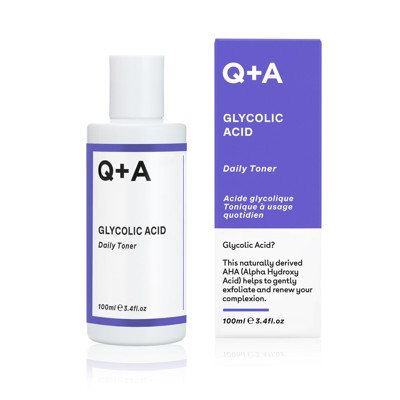 Q+A GLYCOLIC ACID DAILY TONER, veido tonikas su glikolio rūgštimi, 100 ml