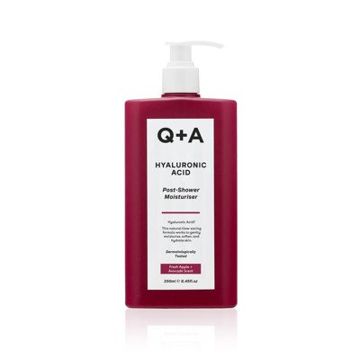 Q+A HYALURONIC ACID POST-SHOWER MOISTURIZER, drėkinamasis kūno kremas su hialurono rūgštimi, 250 ml