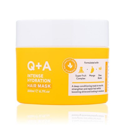 Q+A INTENSE HYDRATION HAIR MASK, intensyviai drėkinanti plaukų kaukė, 200 ml
