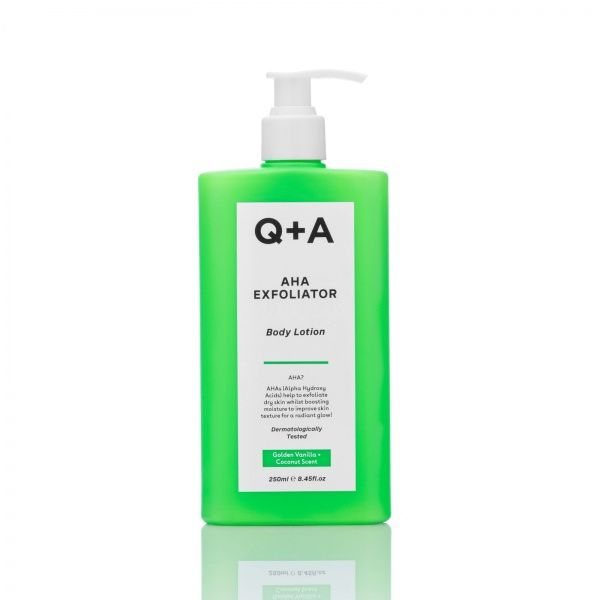 Q+A kūno losjonas AHA EXFOLIATOR, 250 ml