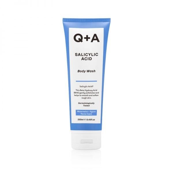 Q+A kūno prausiklis su salicilo rūgštimi, 250 ml