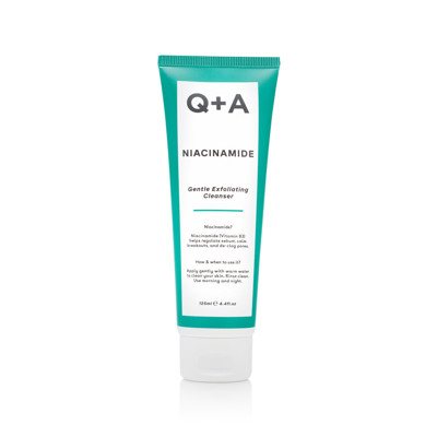 Q+A NIACINAMIDE GENTLE EXFOLIATING CLEANSER, švelnus šveičiamasis veido prausiklis, 125 ml