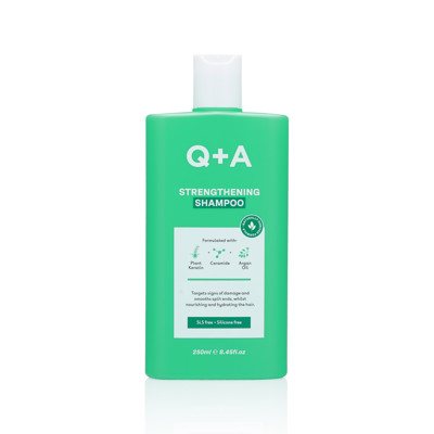 Q+A STRENGTHENING SHAMPOO, stiprinamasis šampūnas su keratinu, 250 ml
