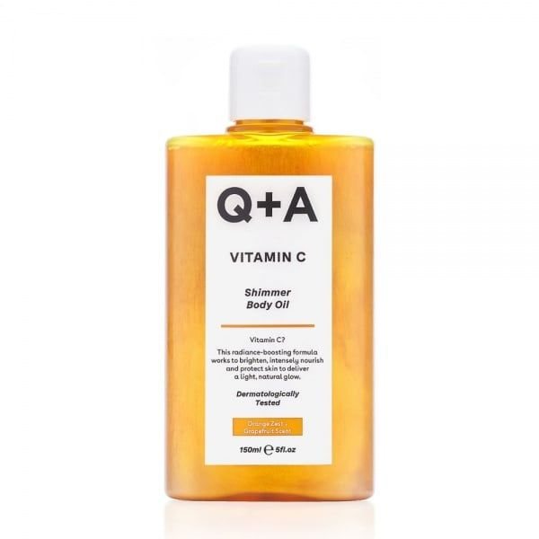 Q+A žėrintis kūno aliejus VITAMIN C SHIMMER BODY OIL, 150 ml