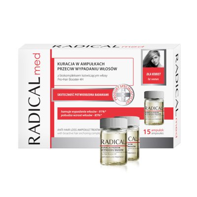 RADICAL MED priemonė nuo plaukų slinkimo moterims, N15, 5 ml