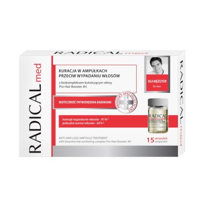 RADICAL MED priemonė nuo plaukų slinkimo vyrams, N15, 5 ml