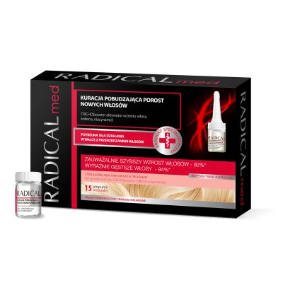 RADICAL MED stimuliuojantis plaukų augimą kompleksas ampulėse, N15, 5 ml