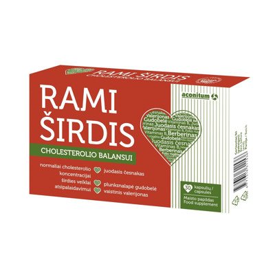 RAMI ŠIRDIS CHOLESTEROLIO BALANSUI, 30 kapsulių