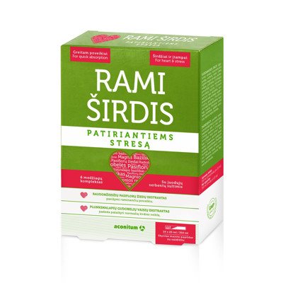 RAMI ŠIRDIS PATIRIANTIEMS STRESĄ, 14 buteliukų, 25 ml