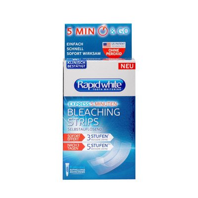 RAPID WHITE, BLEACHING STRIPS, balinamosios juostelės, 6 vnt