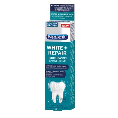 RAPID WHITE, Ultra White + Repair, dantų pasta, 75 ml