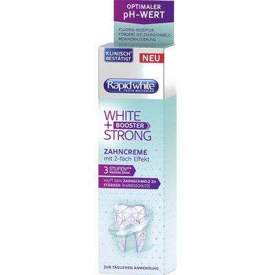 RAPID WHITE, WHITE+BOOSTER STRONG, balinamoji dantų pasta, 75 ml