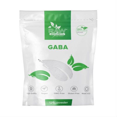 RAW POWDERS GABA, milteliai, 125 g