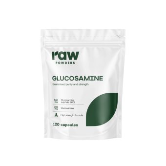 RAW POWDERS, Gliukozaminas (Glucosamine) 500 mg, 120 kapsulių