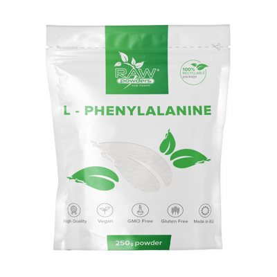 RAW POWDERS L-FENILALANINO milteliai, 250 g