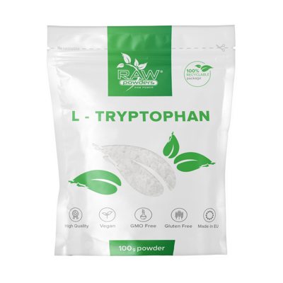 RAW POWDERS L-TRIPTOFANO milteliai, 100 g