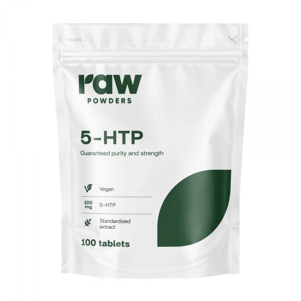 RAW POWDERS maisto papildas 5-HTP, 100 tab.
