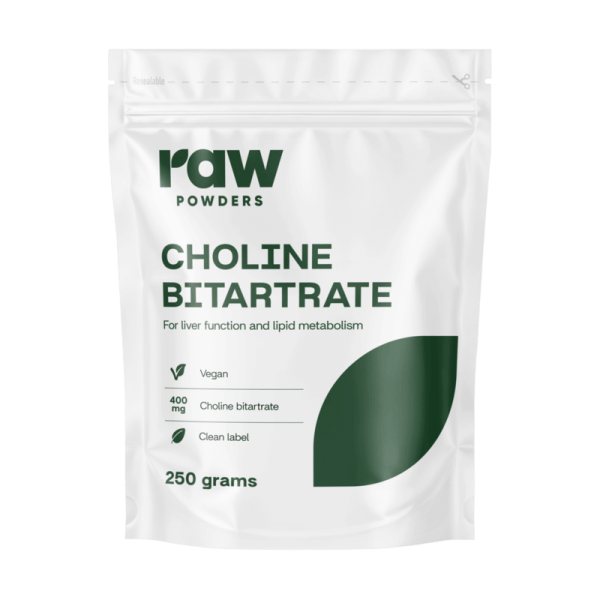 RAW POWDERS maisto papildas milteliais CHOLINO BITARTRATAS, 250 g
