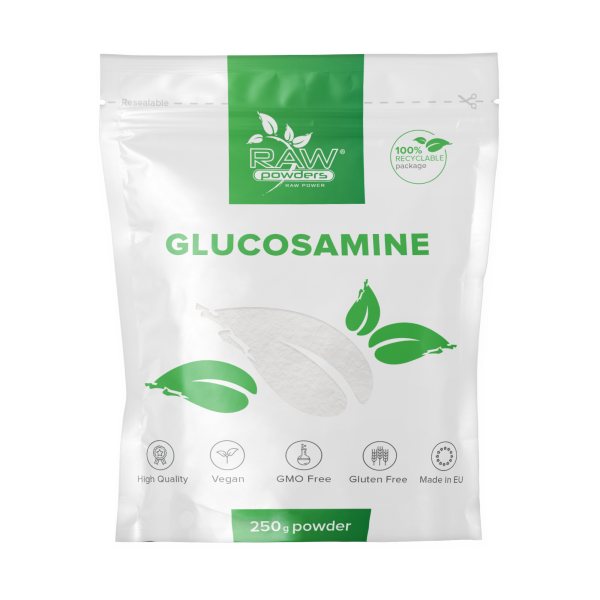 RAW POWDERS maisto papildas milteliais GLIUKOZAMINAS, 250 g