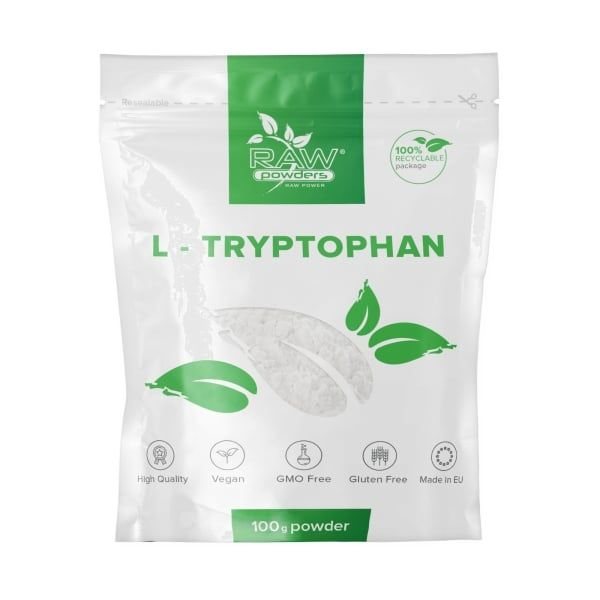 RAW POWDERS maisto papildas milteliais L-TRIPTOFANAS, 100 g