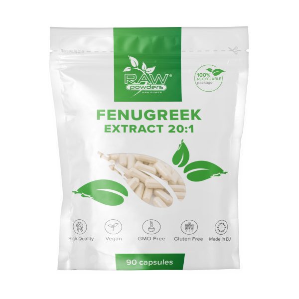 RAW POWDERS maisto papildas VAISTINIŲ OŽRAGIŲ EKSTRAKTAS 65 mg, 90 kaps.